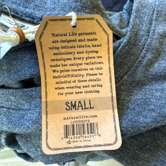 NATURAL LIFE FRANKIE KNIT MAXI DRESS HEATHER GRAY & PINK SIZE SMALL NWT - Picture 15 of 15